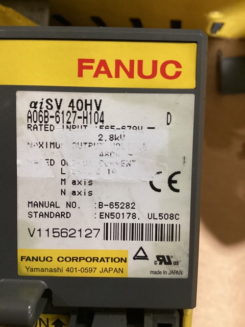Fanuc #A06B-6127-H104, alpha i servo drive module used - Image 7