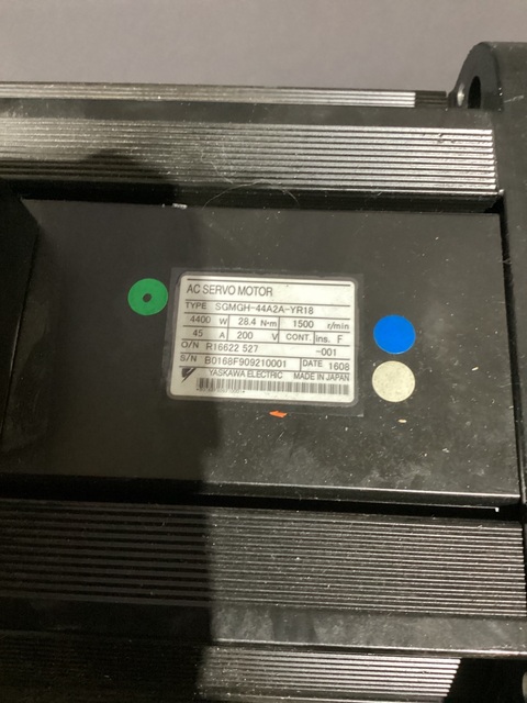 Yaskawa sgmgh-44a2a-yr18 4.4 kw ac servo motor 200v used - Image 5