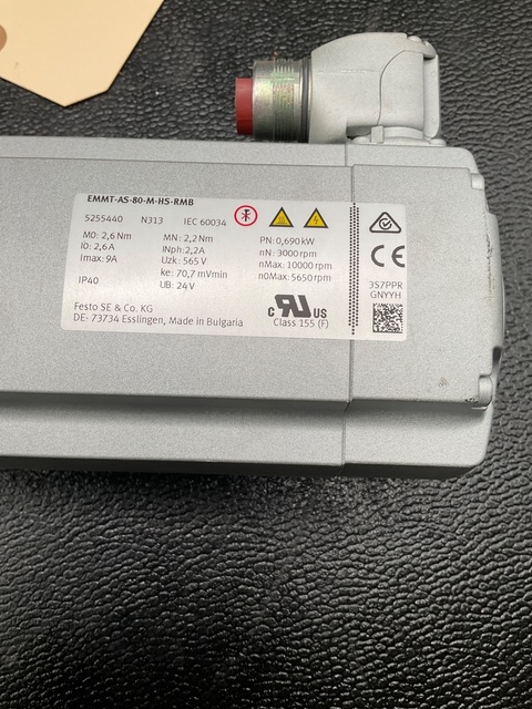 Festo emmt-as-80-m-hs-rmb servo motor 10000rpm absolute encoder used - Image 5