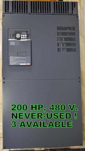 200 HP Mitsubishi VFD, FR-A740-03250-NA, 3 drives available, un-used/never used - Image 2