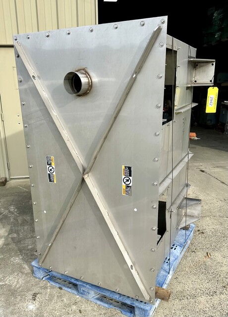 Stainless incline screw conveyor, 85 cu.ft., hopper, 2 vibratory generators, 1 electric/ 1 pneumatic - Image 3