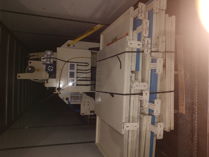 Baosuo #PF-EA-2900, 112" wide slitter rewinder, 3 unwind stands, 350 FPM, 2019 - Image 2