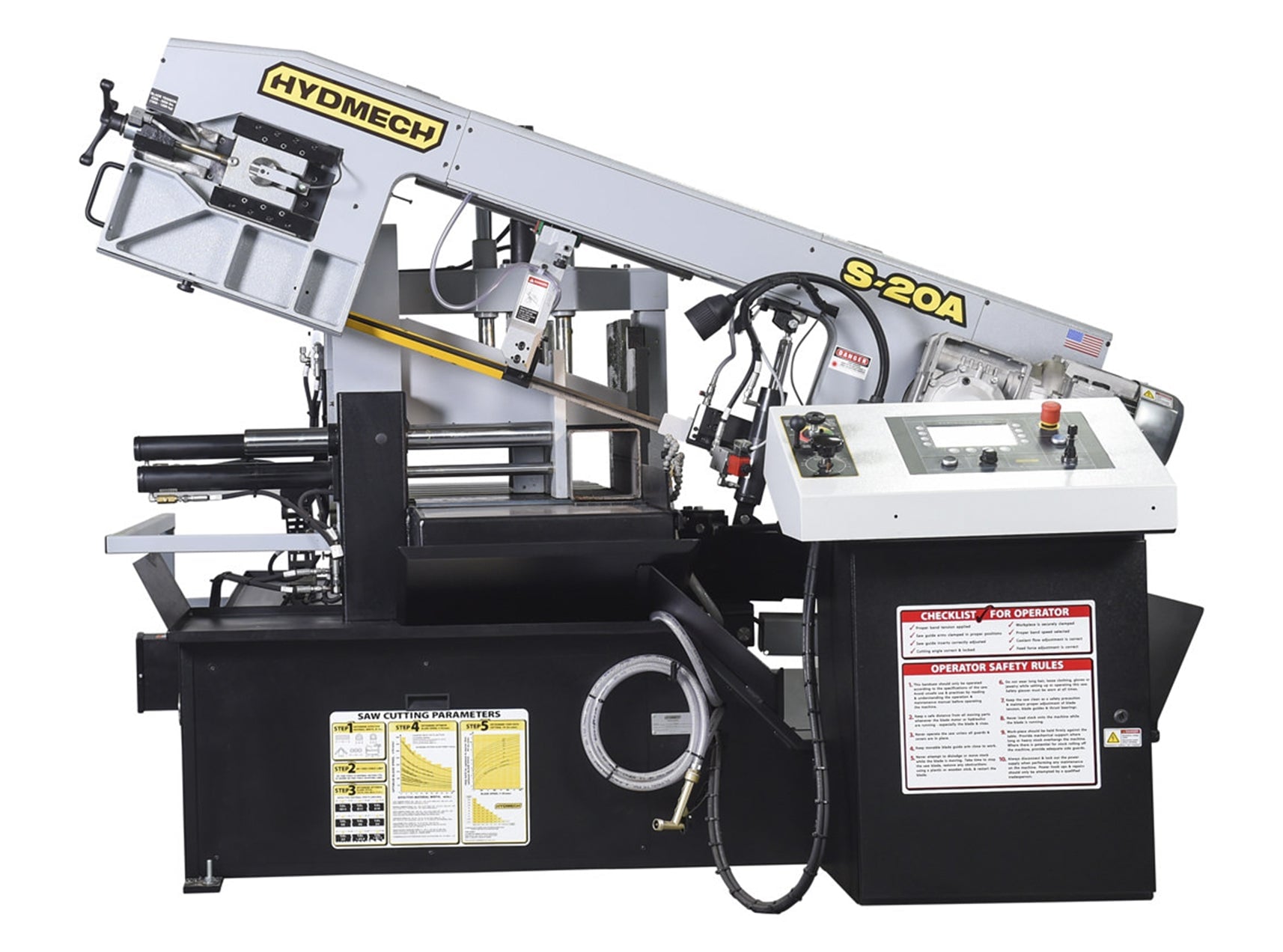 13" x 18" Hyd-Mech #S20A, scissor band saw, 1" x 14'10" blade, 5 HP, coolant - Image 1