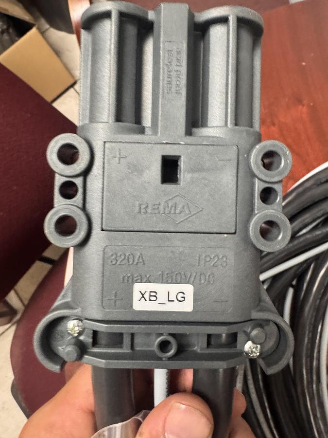 Cable set with Rima connector, 320 amp, 150 Volts, new - Image 2
