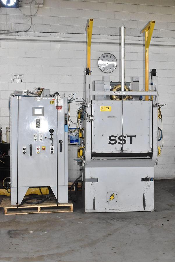 6 cu.ft. Sinto #6BB, tumbler blasters, Goff style 15 HP direct drive wheel, rubber belt, PLC controls, - Image 1