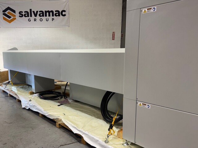 Salvamac #Salvapush-2000, Optimizing Saw, 20" blade, 240/480 V., 3ph, 1.64'-13.45' board L, 296 FPM feed, 2024 - Image 4