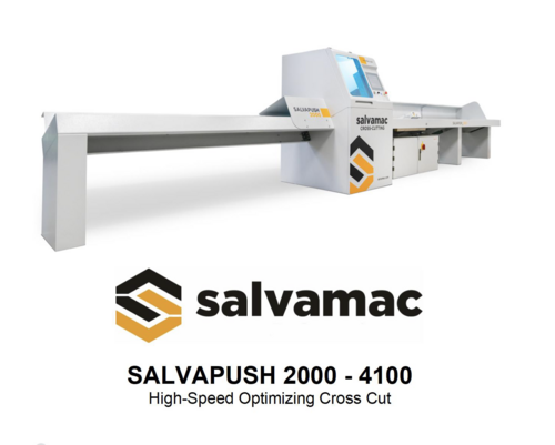 Salvamac #Salvapush-2000, Optimizing Saw, 20" blade, 240/480 V., 3ph, 1.64'-13.45' board L, 296 FPM feed, 2024 - Image 7