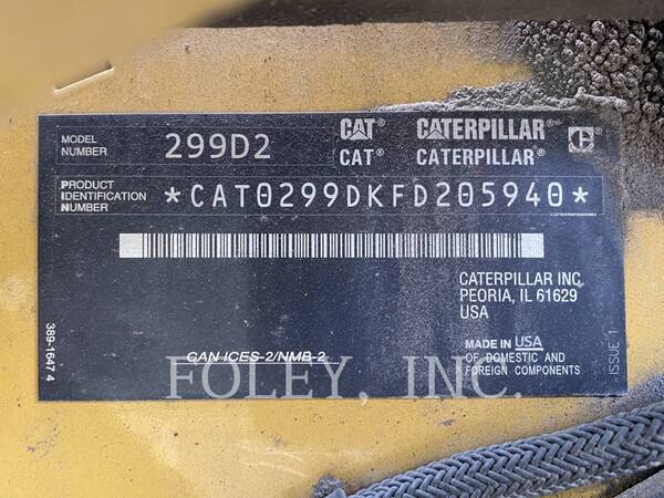 Caterpillar 299D2, Track Loader, 4290 hours, S/N: FD205940, 2019 - Image 6