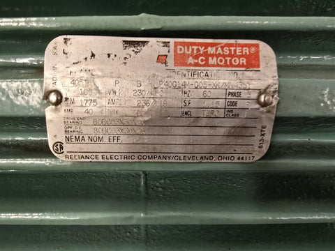 100 HP 1800 RPM Reliance P40G14M-G05-XK/MN4351, Frame 405TS, TEFC, 4P, 230/460 Volts - Image 2