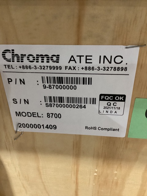 Chroma #8700, battery pack balance automatic transfer switch, new - Image 5