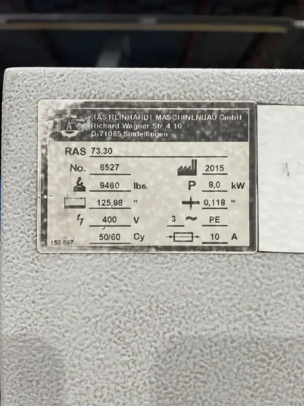 RAS #FlexiBend-73.30 Sheet Metal Bending Machine, 2015 - Image 9