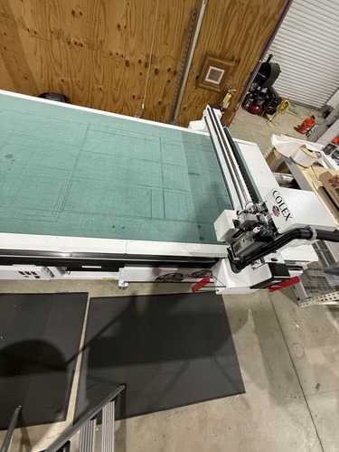 Colex Sharpcut #SX1732, Flatbed Cutting Table, 67" x 126" work area, 6 zone vacuum, 2.5" cut thick, 4" bridge - Image 2
