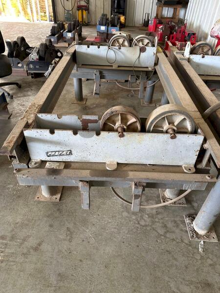 Profax, set of adjustable turning rolls on heavy duty frame with foot pedal - Image 6