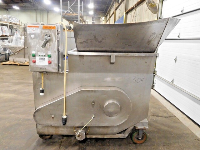 Baker Perkins mixer blender jam hopper, 304 Stainless Steel, 1735 RPM, 230YY/460Y - Image 4