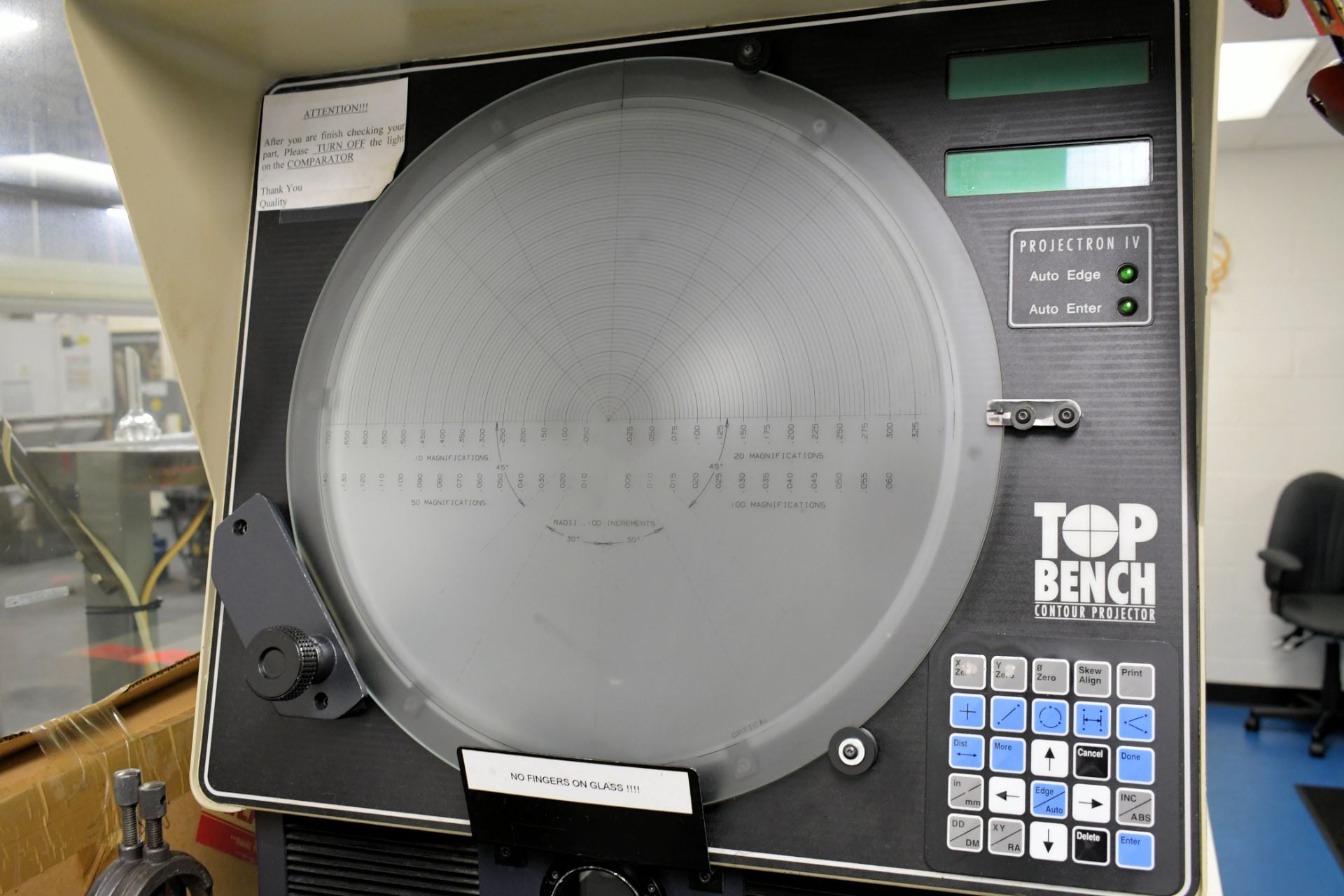 14" OGP, top bench optical comparator, 10/20/50X lens, geo functions, 1995 - Image 3