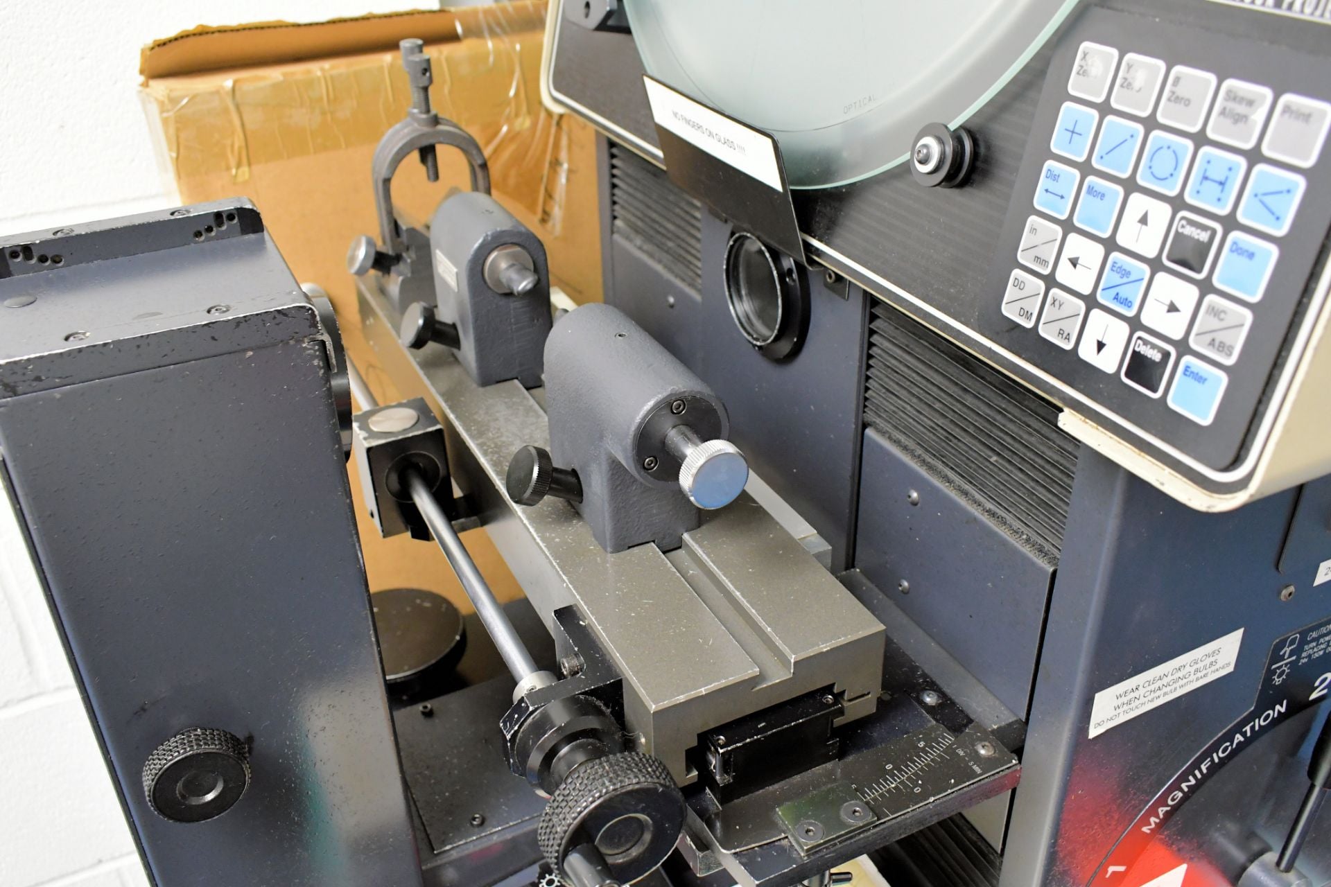 14" OGP, top bench optical comparator, 10/20/50X lens, geo functions, 1995 - Image 4
