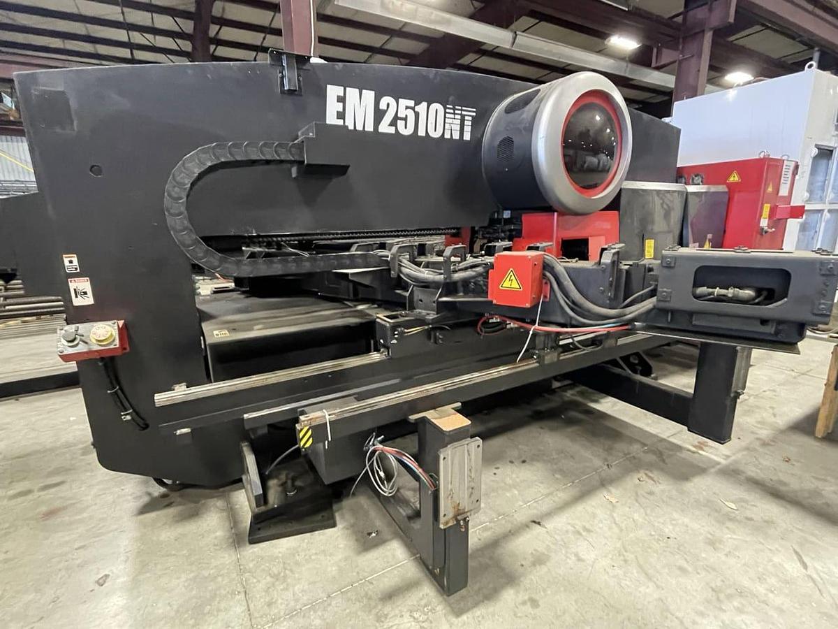 22 Ton, Amada #EM-2510NT, servo driven turret punch, 45 station, 50" x 196" sheet, NT Control, AMS4020RO2 - Image 8
