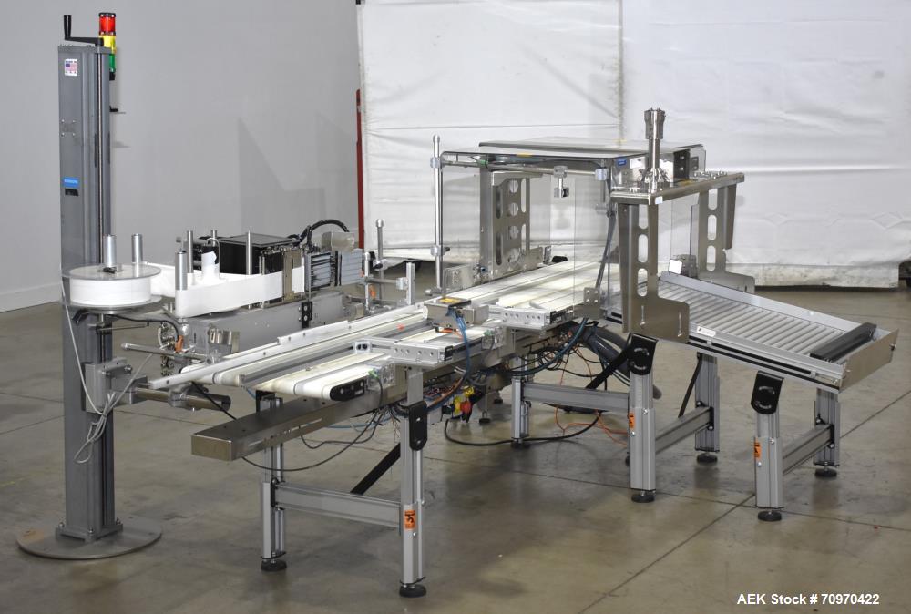 Domino #M400, M-Series Print & Apply Labeler, LR, w/ Optel Inspection System, AB Powerflex Control - Image 2