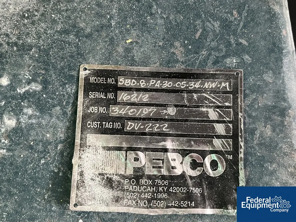8" Pebco #SBD.8.PA.30-OS-34-NWM, Pneu Single Blade Diverter Valve, Carbon Steel - Image 3