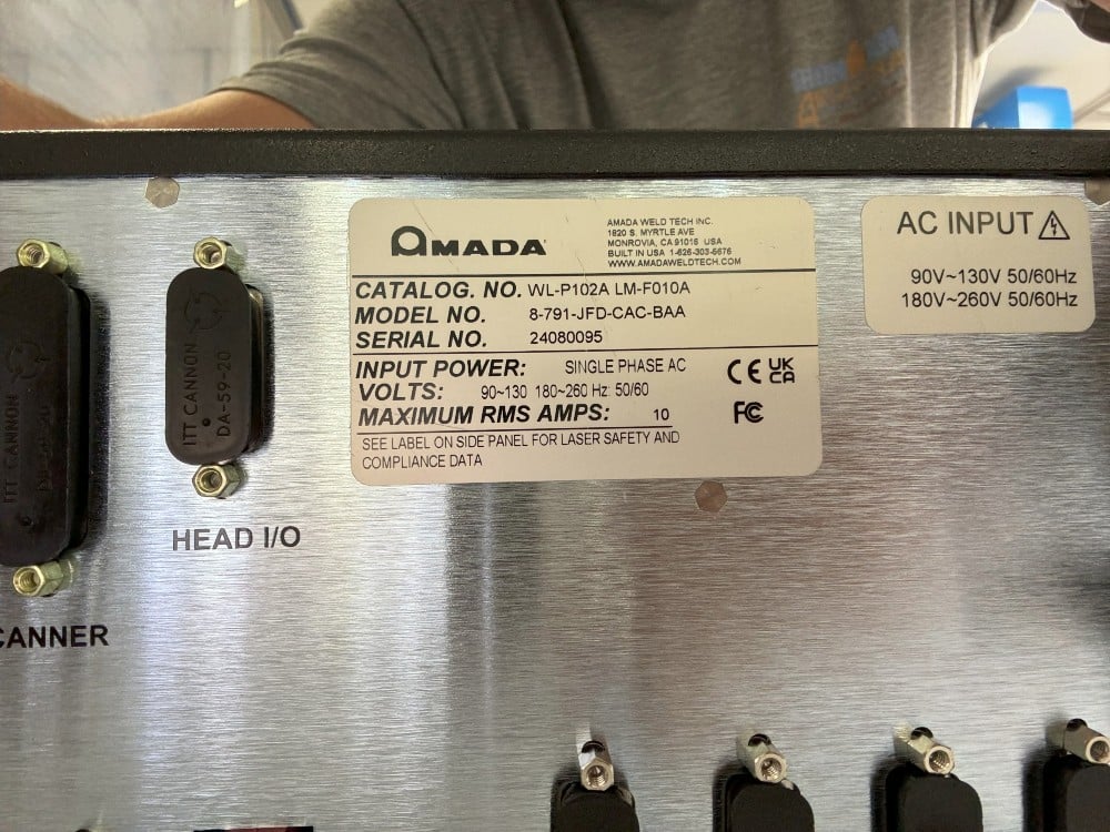 Amada #WL-P102A and LM-F010A, Fiber Laser Marker, Class 1 Enclosure, Z-stage, & Fume Extraction Kit, unused - Image 3