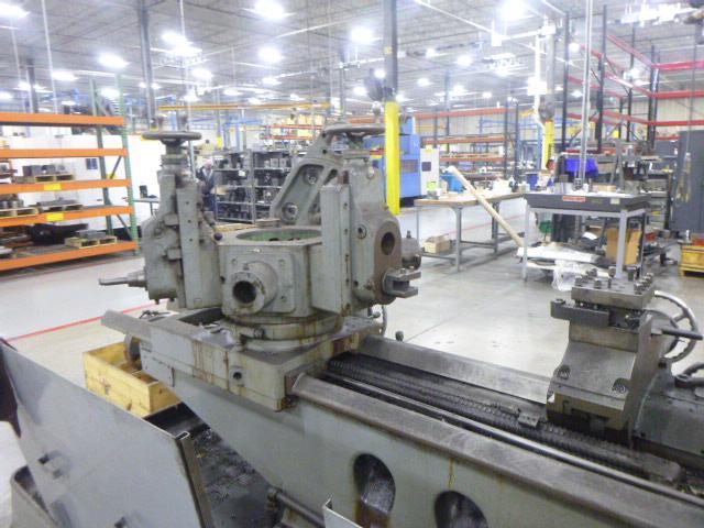 No. 4A Warner & Swasey, M3550M square head saddle turret lathe, 24" chuck, 9.25"hole thru spindle, 1967 - Image 8