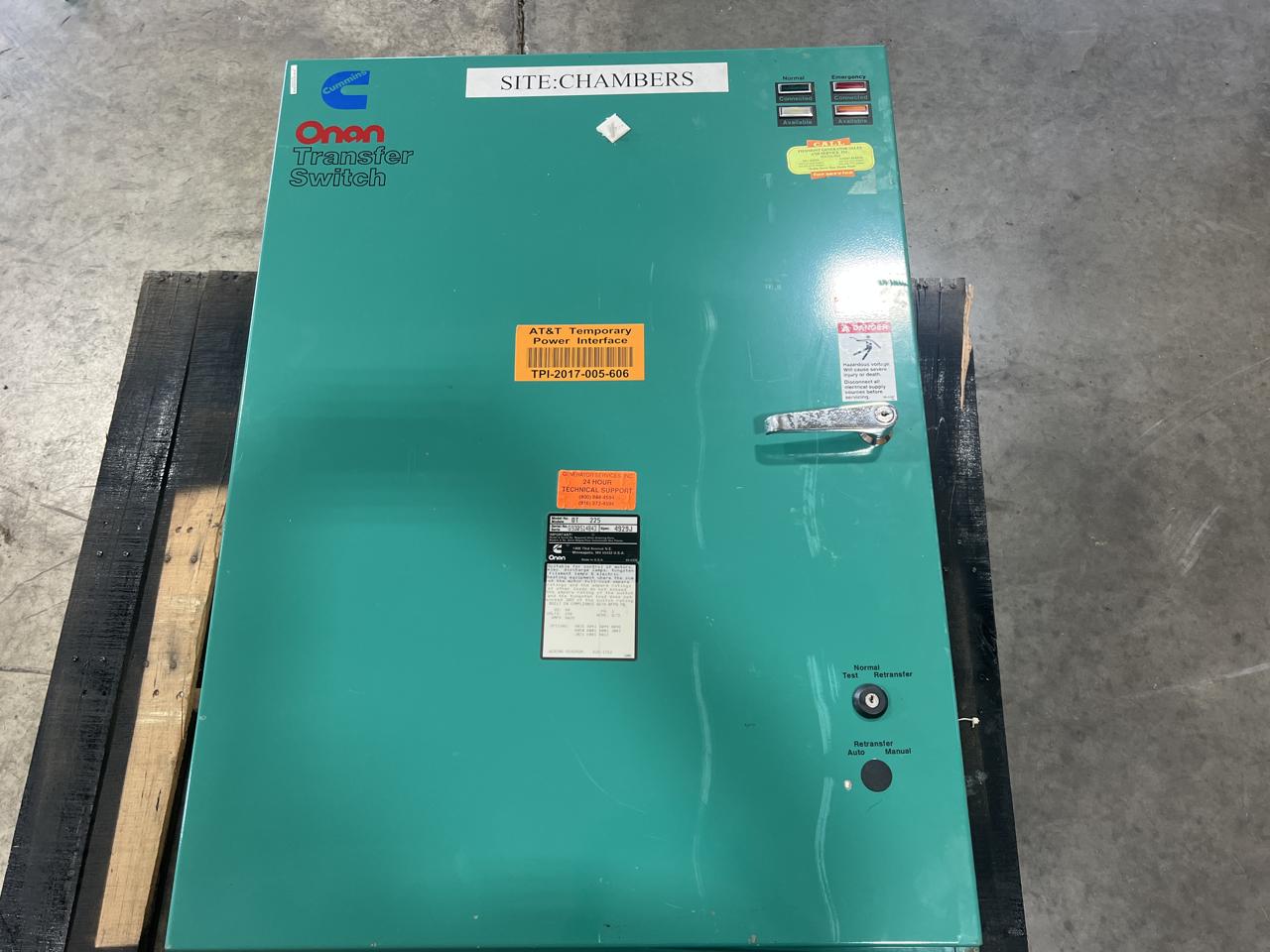 Cummins, Onan #OT225, automatic transfer switch, 240 Volts, 1 phase, Nema 1, 1993 - Image 5