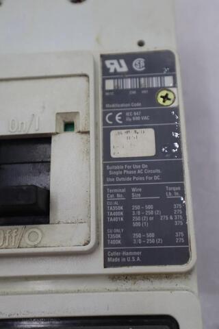 Cutler-hammer hm2p400x5ws10 motor circuit protector series c stock #3202 - Image 8