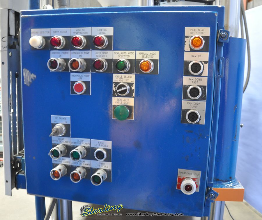 60 Ton, Savage #60HTP, 4-post hyd.blanking trim press, light curtains, PLC, 1992, #A2756 - Image 10