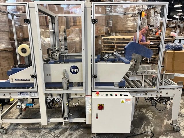 Interpak #RA-600SB, Fully Random Automatic Taping Machine, 110 V., 2x 1/3HP drives, 2016 - Image 1