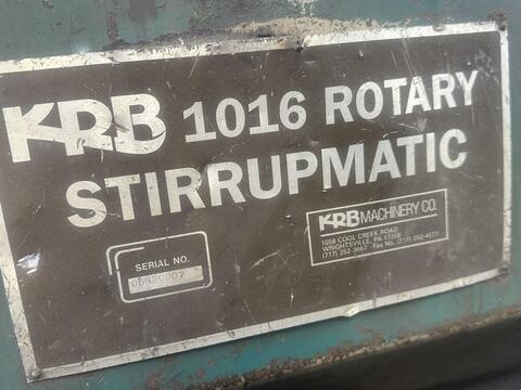 5/8" KRB #Multiform-1016, rotary Stirrupmatic CNC rebar bender & shear, 2003 - Image 2