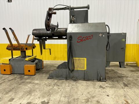 30000 lb. Sesco #55-523, motorized coil reel uncoiler, 60" mandrel width, hydraulic expansion, hydraulic - Image 4