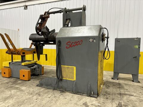 30000 lb. Sesco #55-523, motorized coil reel uncoiler, 60" mandrel width, hydraulic expansion, hydraulic - Image 5