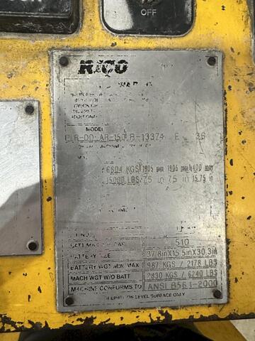 15000 lb. Rico #PIR-DD AR-150, electric die cart pallet type forklift - Image 2