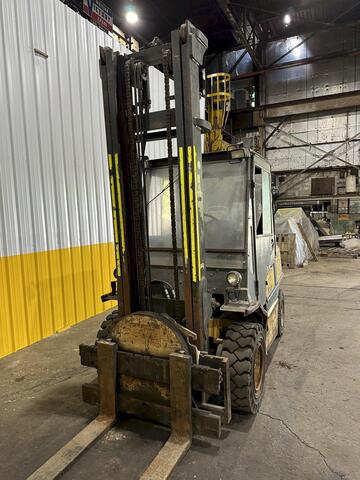 7000 lb. Yale #GLP080LJNGBV120, propane forklift truck w/ rotator, 189" lift height, 2002 - Image 3