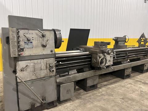 24" x 120" Toolmex Ponar #TUR-63, gap bed engine lathe, 16" 4-jaw chuck, 3.5" hole, D1-11, Steady Rest - Image 4