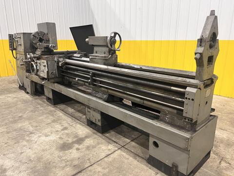 24" x 120" Toolmex Ponar #TUR-63, gap bed engine lathe, 16" 4-jaw chuck, 3.5" hole, D1-11, Steady Rest - Image 5