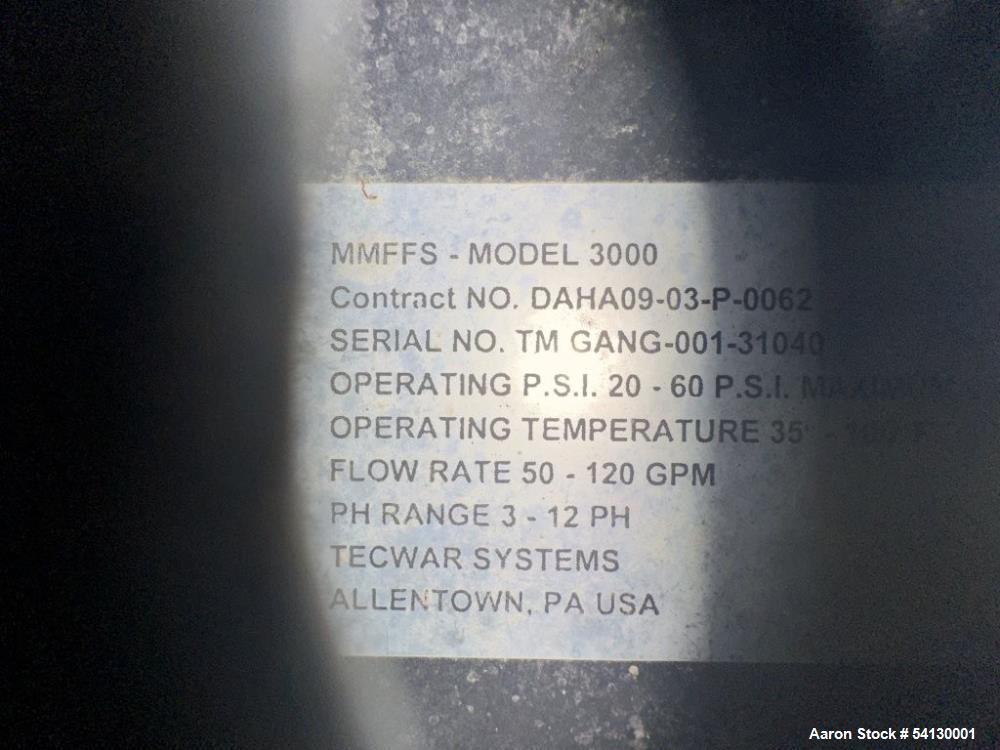 Tecwar #MMFFS-3000, Mobile Water Filtration System, Yanmar Diesel engine, 6 HP, 3600 RPM, 120 GPM, 60 psi - Image 7