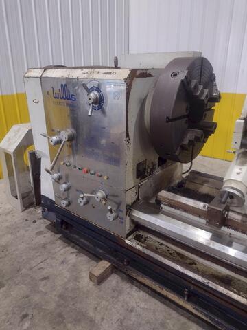 40" x 120" Willis #PA4010030, hollow spindle engine lathe, 28" 4-jaw chuck, 10" hole, 16" Steady Rest, Newall - Image 2