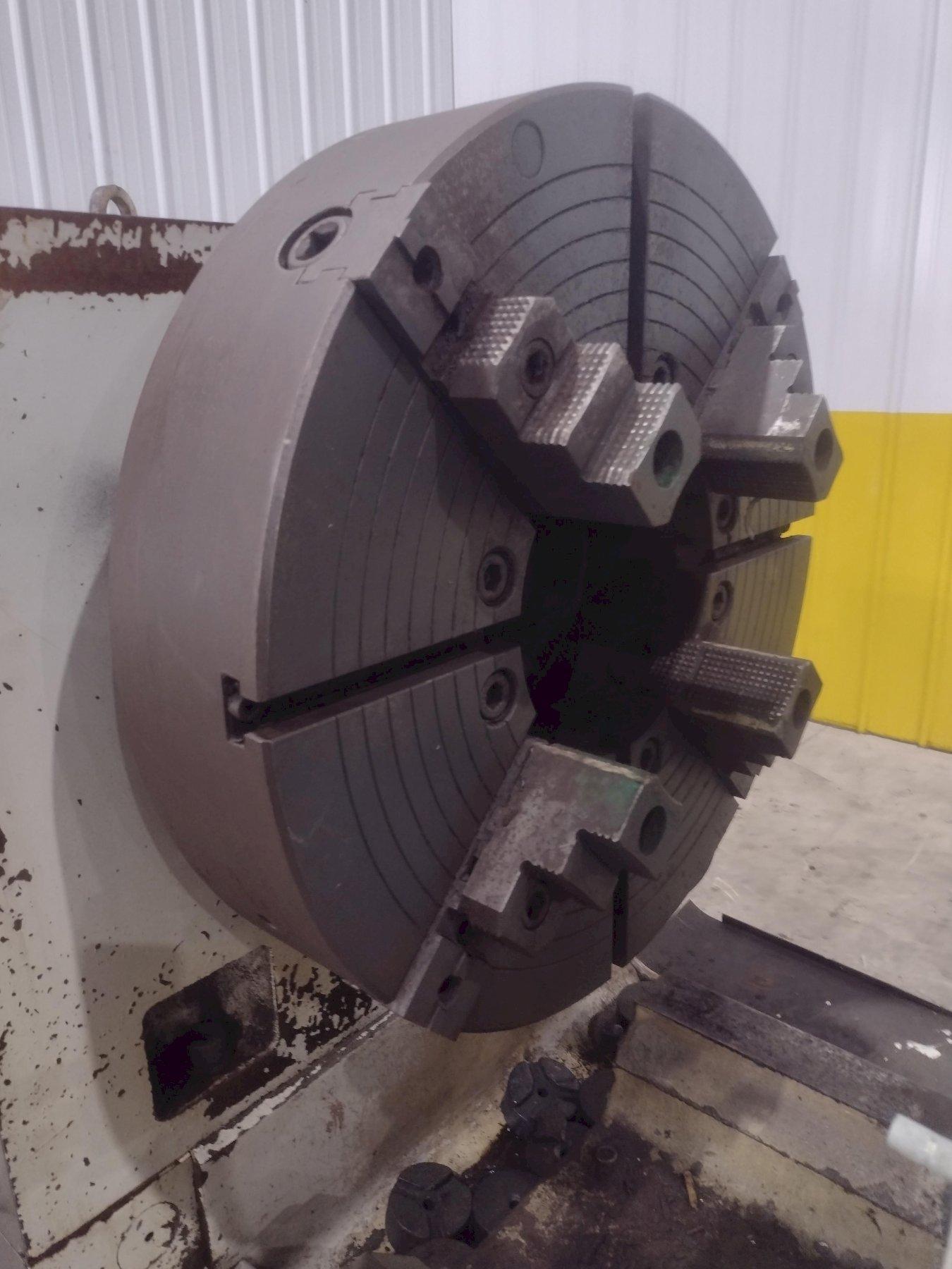40" x 120" Willis #PA4010030, hollow spindle engine lathe, 28" 4-jaw chuck, 10" hole, 16" Steady Rest, Newall - Image 8