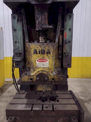110 Ton, Aida #PR-XGC-100, gap frame press, 6.6" stroke, 2.95" adj., 50 SPM, 41.7" x22" bed, air clutch & - Image 8