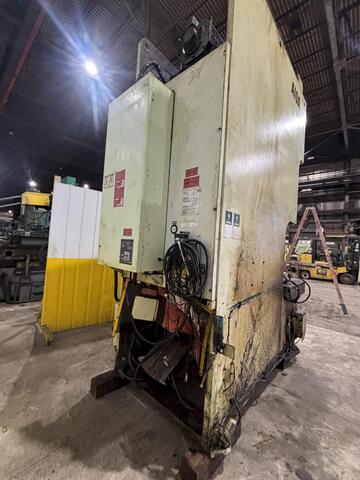 220 Ton, Aida #NC1-200(2), gap frame press, 9.84" stroke, 19.68" Shut Height, 4.33" adj., 57.7" x33" bed - Image 9