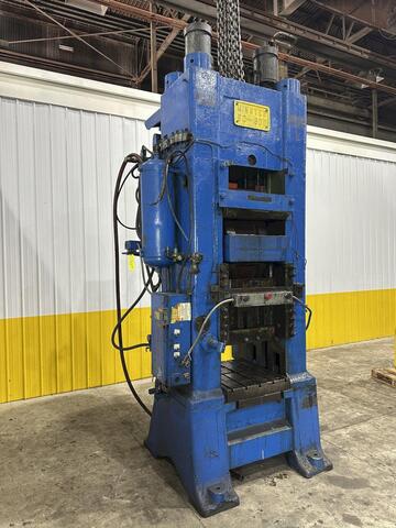600 Ton, Minster #90-600, knuckle joint press, 4.5" stroke, 19.25" Shut Height, 1/2" adj., 22" x32" bed, 20 - Image 3
