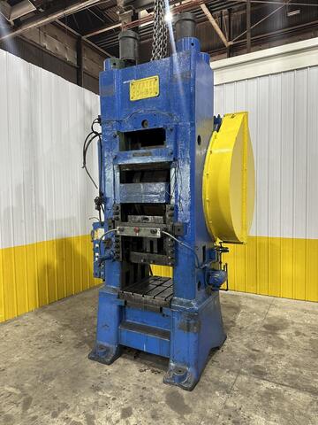 600 Ton, Minster #90-600, knuckle joint press, 4.5" stroke, 19.25" Shut Height, 1/2" adj., 22" x32" bed, 20 - Image 4