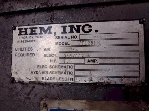 18" x 24" Hem #VT120HM, power miter / tilt vertical band saw, 7.5 HP - Image 3