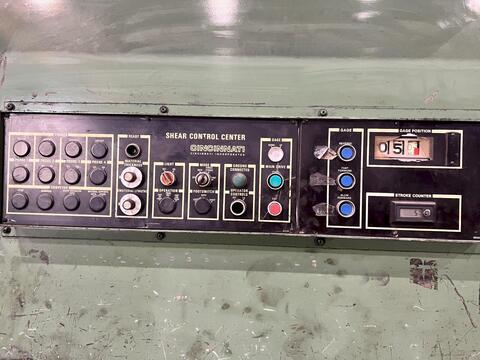 1/2" x 10' Cincinnati #HS500, hydraulic shear, 13 hydraulic holddown, 48" front operated power back gauge - Image 5