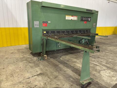 3/8" x 10' Cincinnati #375X10, hydraulic shear, 12 hydraulic holddown, 48" front operated power back gauge - Image 6