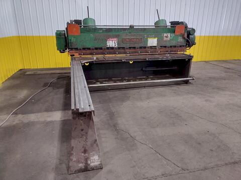 1/4" x 10' Cincinnati #1810, mechanical power squaring shear, 10 holddowns, squaring arm, 24" manual Back - Image 5