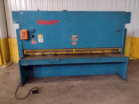 1/4" x 10' HTC #250-10A, hydraulic shear, 9 holddowns, 36" front operated power back gauge, eletric foot trip - Image 5