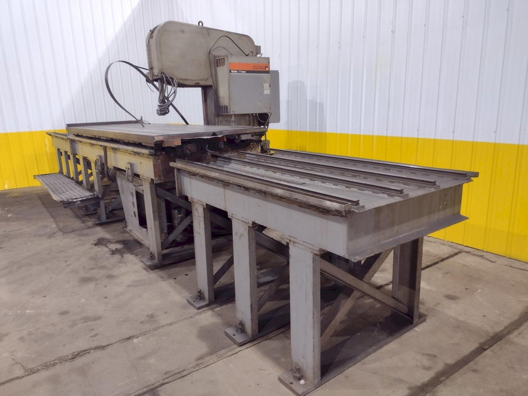 26" x 18" DoAll #2618-H-B, heavy duty vertical plate saw, 48" x 144" power feed table - Image 4