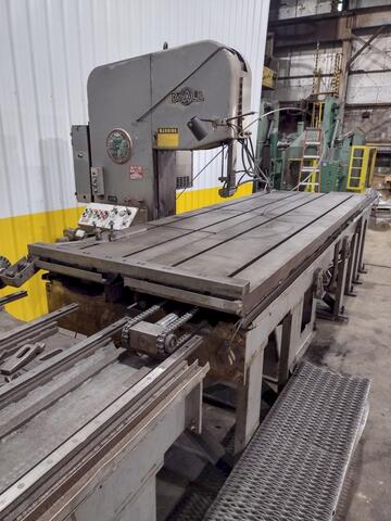 26" x 18" DoAll #2618-H-B, heavy duty vertical plate saw, 48" x 144" power feed table - Image 5